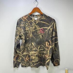 Vintage Real tree Camo Ducks Unlimited LS Shirt Medium